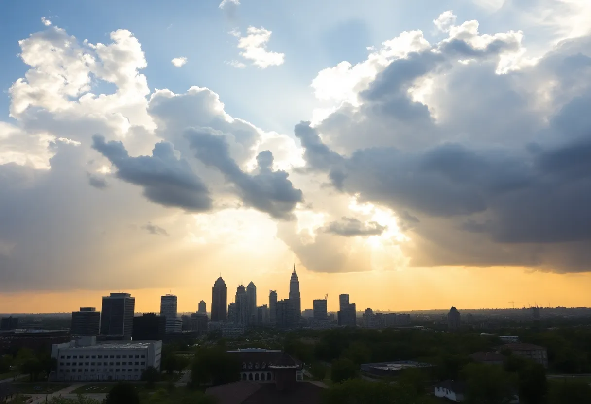 Memphis skyline under a cooling front