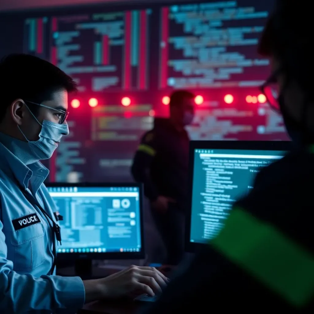 Police investigating a cyber theft case