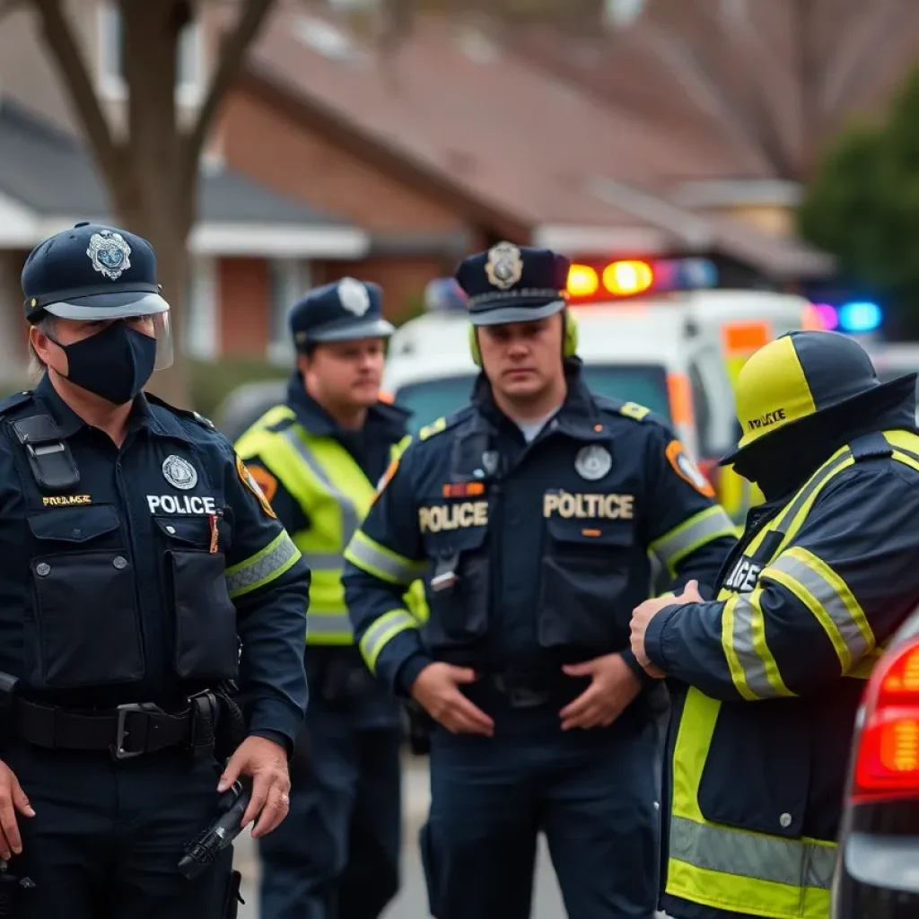 Police responding to a shooting incident in a Memphis neighborhood