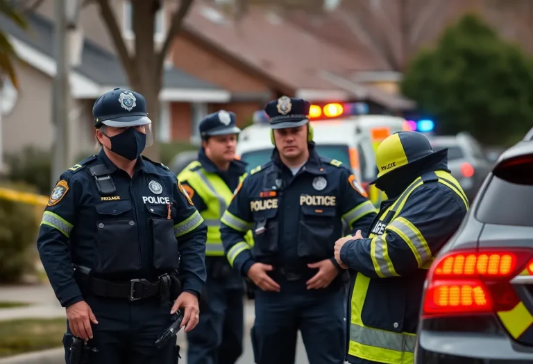Police responding to a shooting incident in a Memphis neighborhood