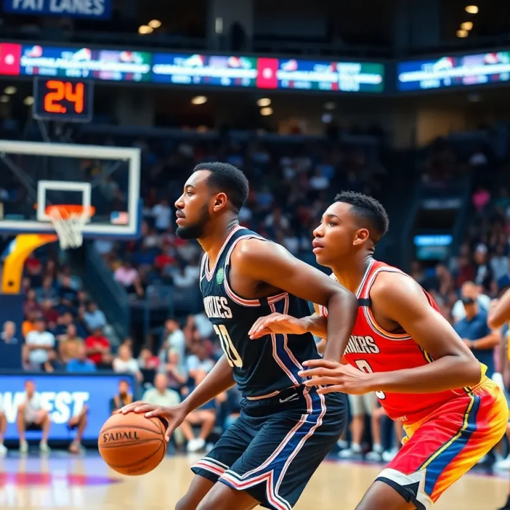 Memphis Grizzlies and Oklahoma City Thunder basketball game action