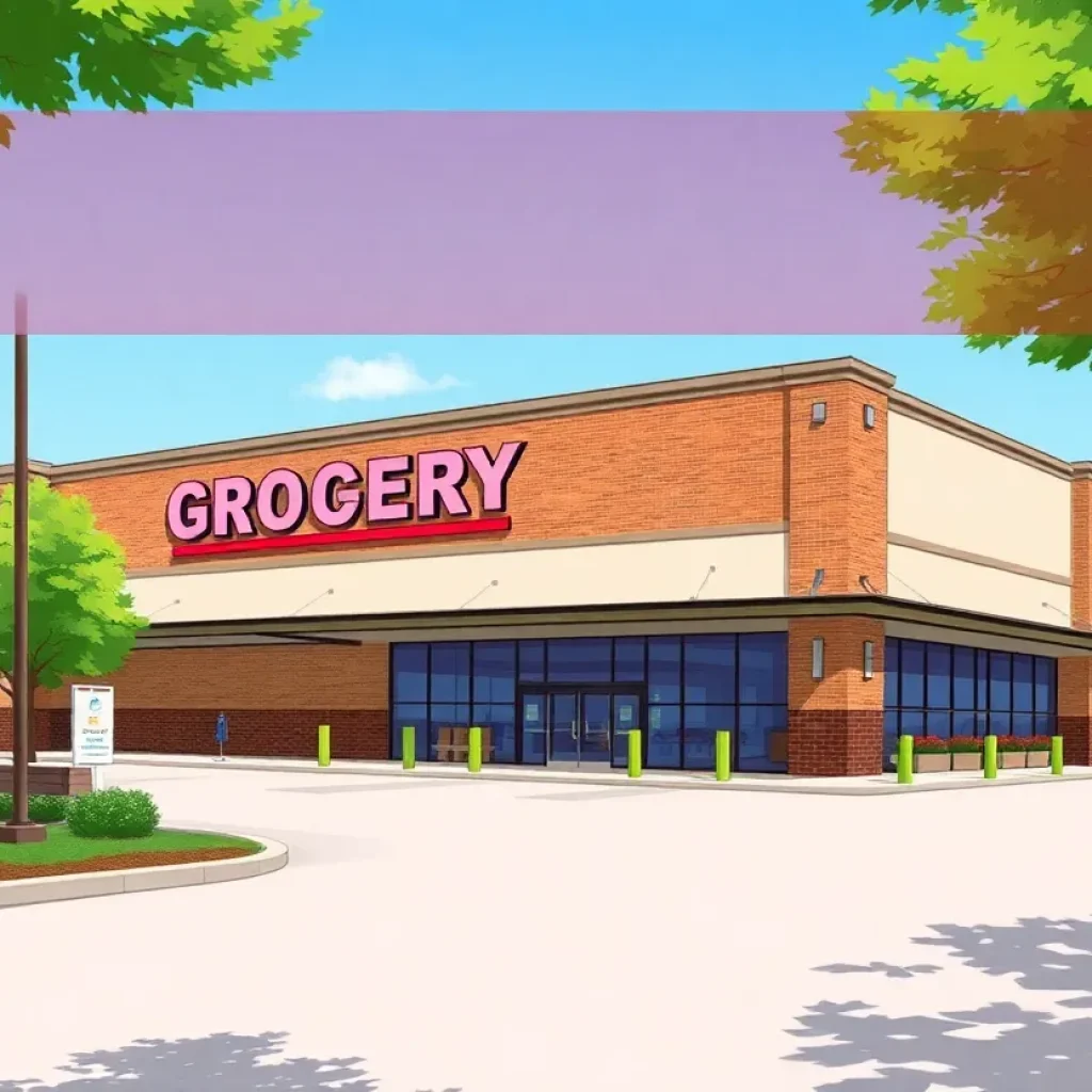 Rendering of the future Hy-Vee grocery store in Bartlett, Tennessee