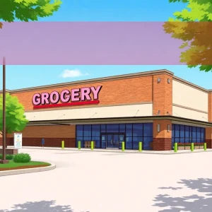 Rendering of the future Hy-Vee grocery store in Bartlett, Tennessee