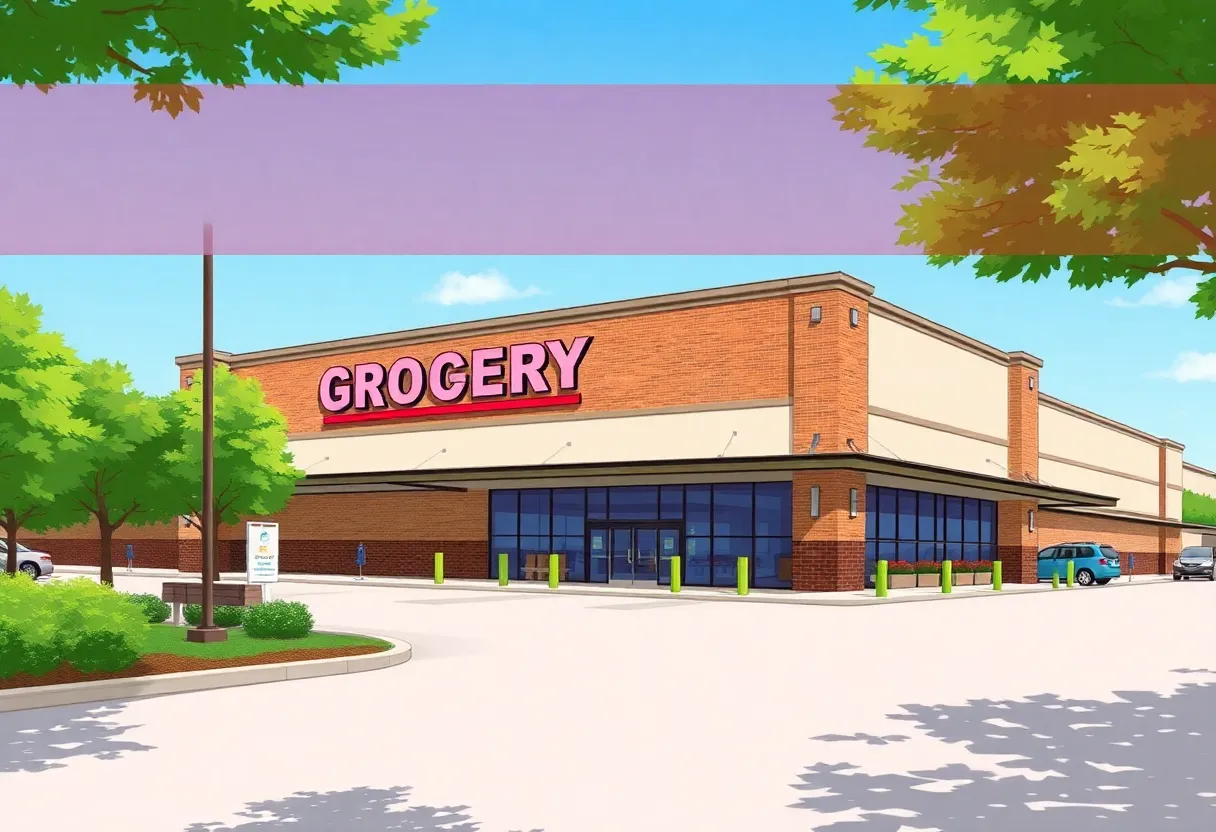 Rendering of the future Hy-Vee grocery store in Bartlett, Tennessee