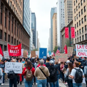 Activists protesting in Memphis against immigration policies