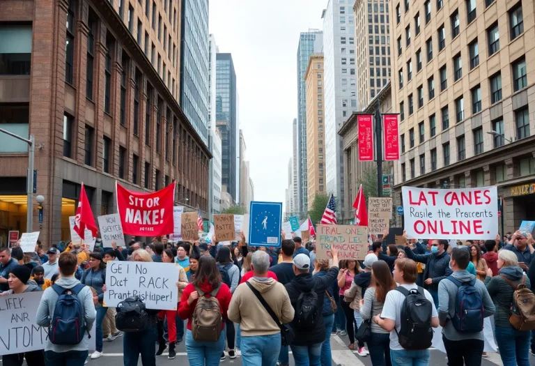 Activists protesting in Memphis against immigration policies
