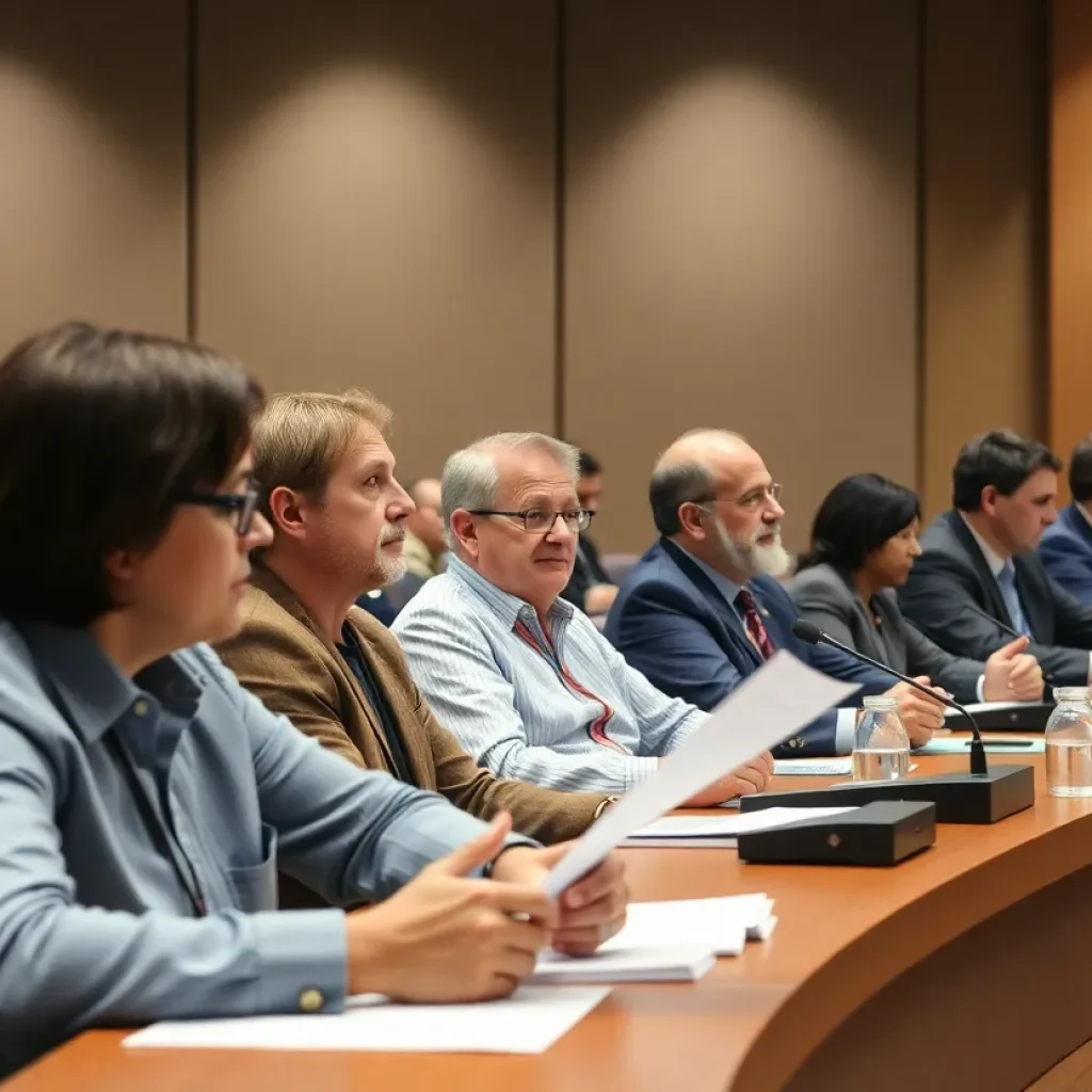 City council members discussing the budget
