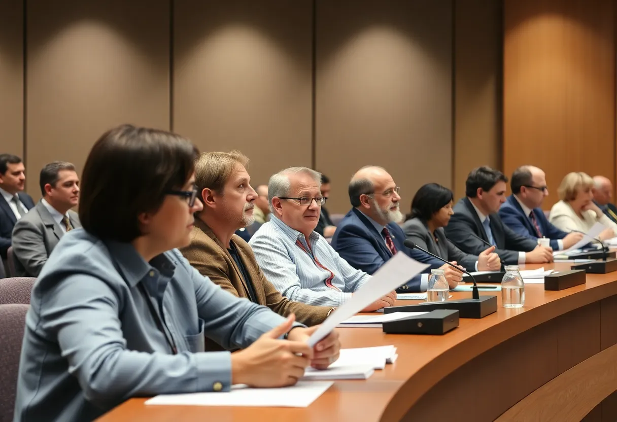 City council members discussing the budget