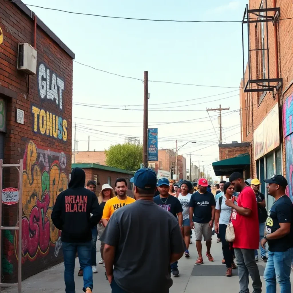 A lively representation of Memphis's rap culture inspired by the film Hustle and Flow.
