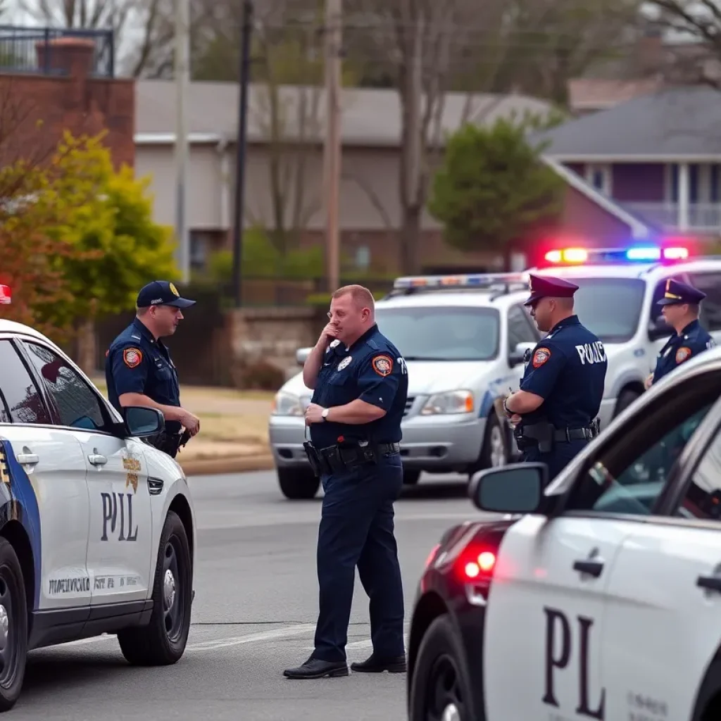 Police officers collaborating in a law enforcement operation in Memphis