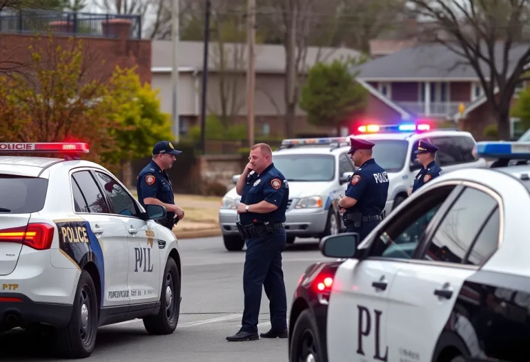 Police officers collaborating in a law enforcement operation in Memphis