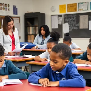 Engaged students and teachers in a Memphis classroom