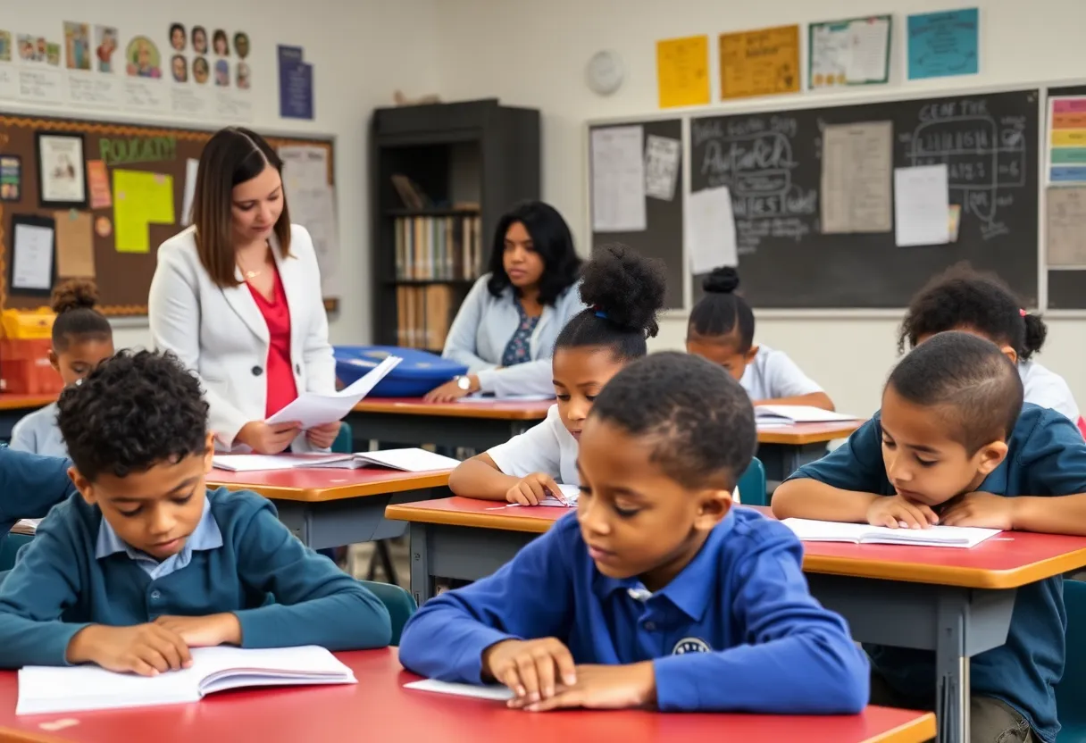 Engaged students and teachers in a Memphis classroom