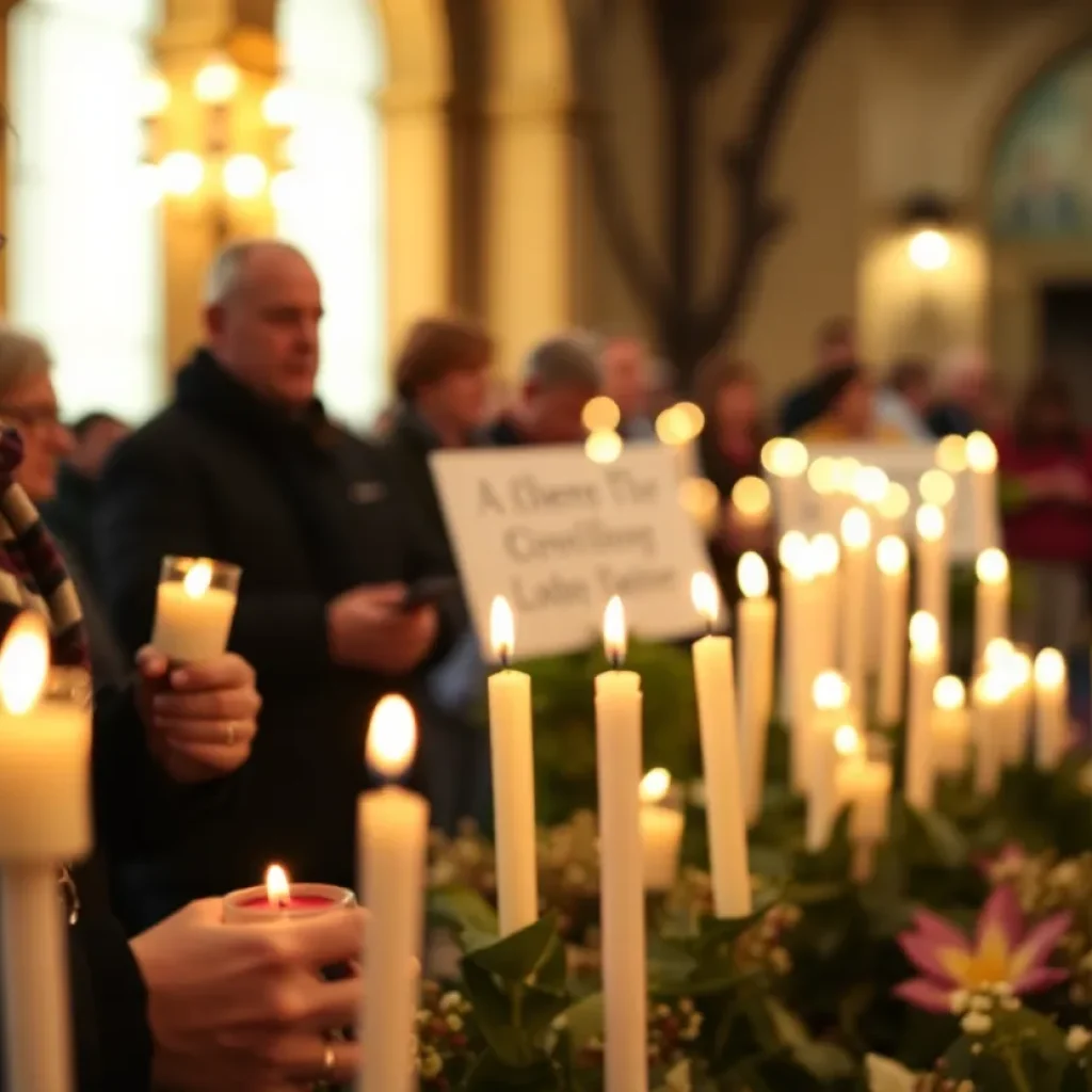 Memorial candles lit during Yom HaShoah in Memphis