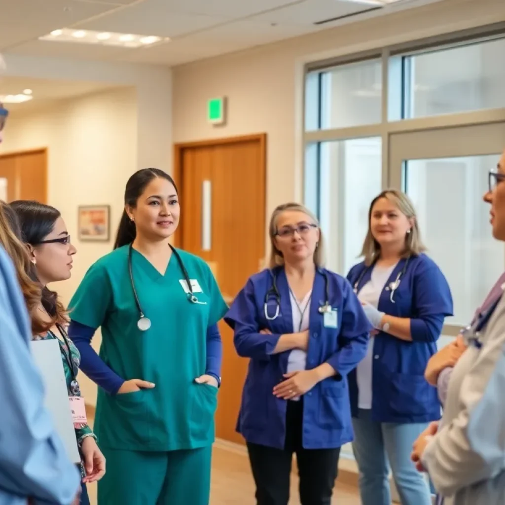 Employees at Methodist Le Bonheur Healthcare discussing changes