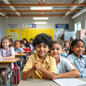 Students in a classroom showing diverse educational settings