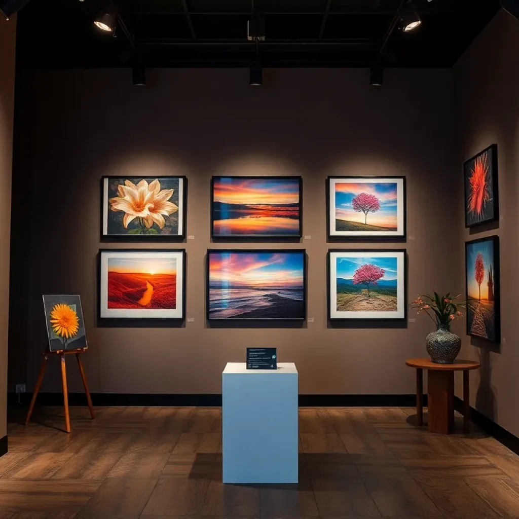 Photographs displayed at the Tyre Nichols exhibition