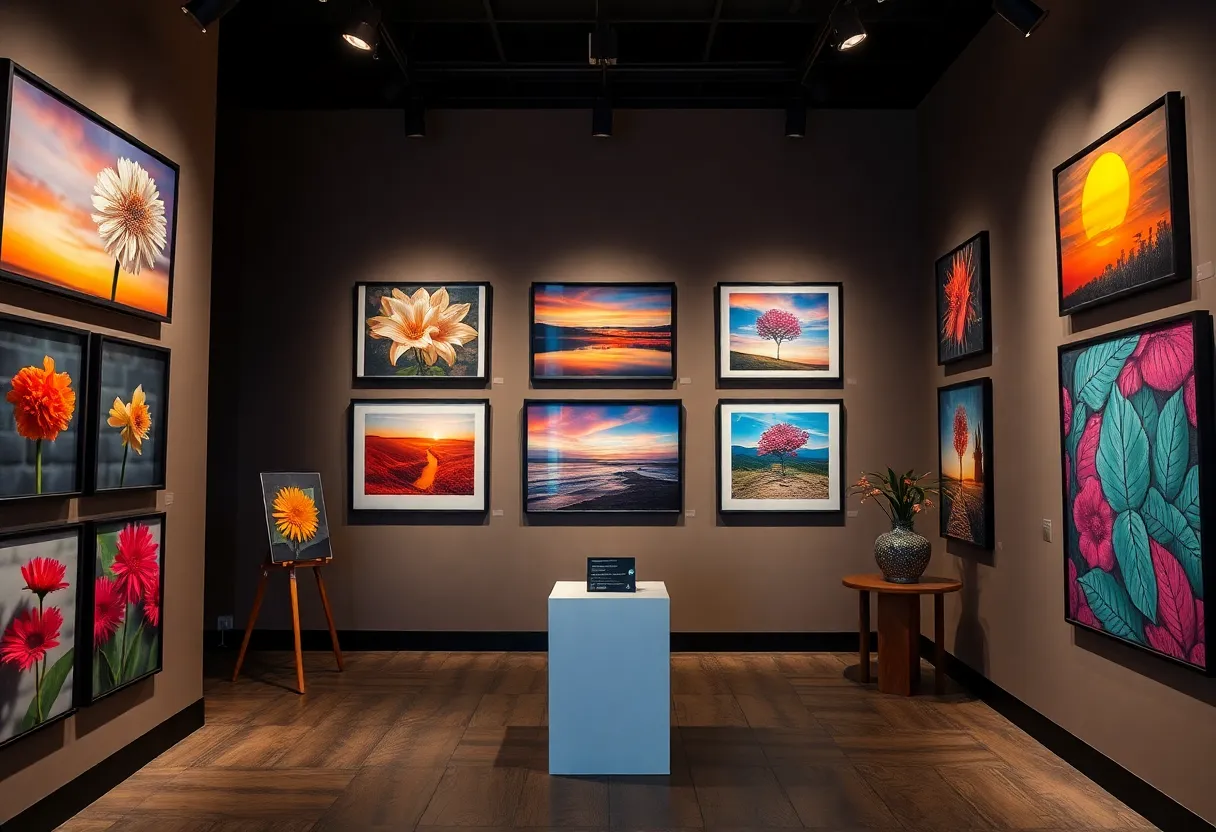 Photographs displayed at the Tyre Nichols exhibition
