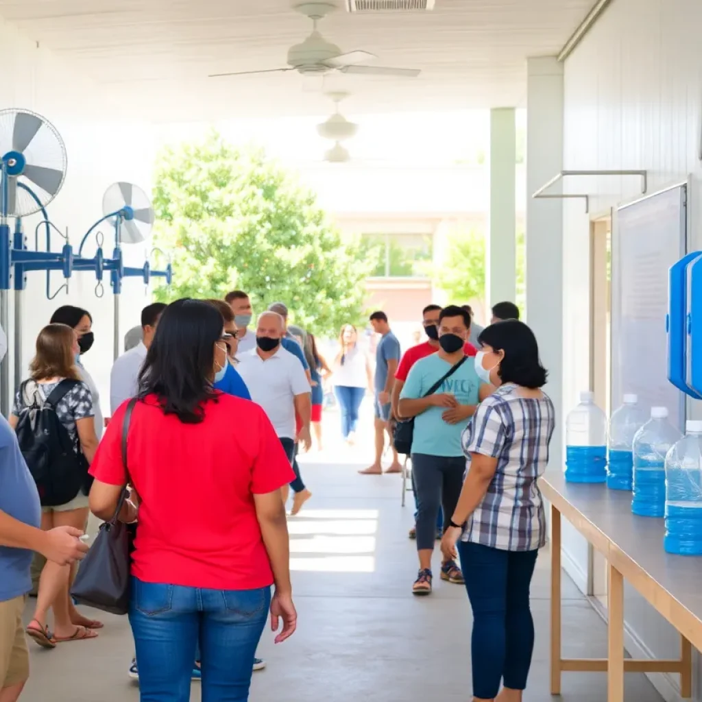 Emergency cooling center in West Memphis during heat advisory