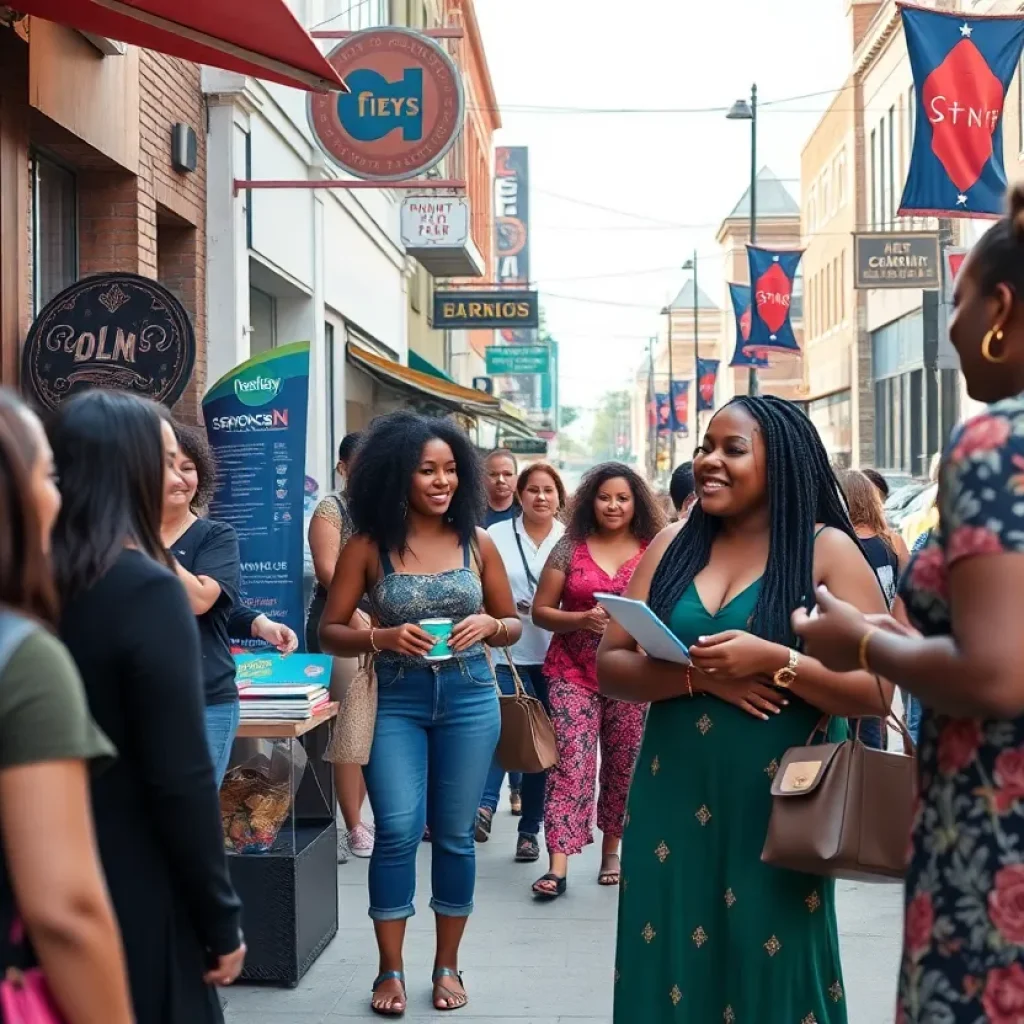 Women business owners interacting with customers in Memphis