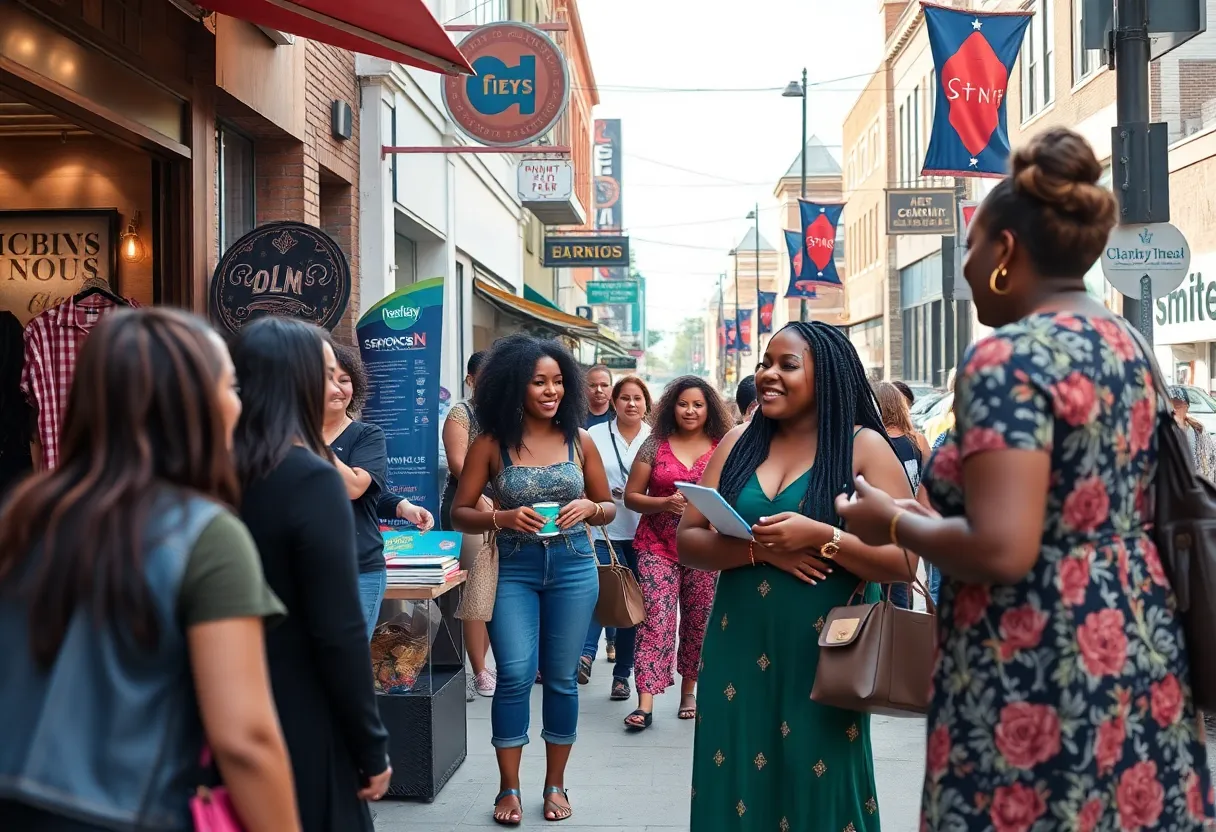 Women business owners interacting with customers in Memphis