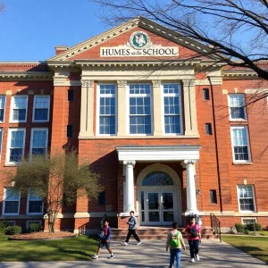 Historic Humes Middle School building in Memphis