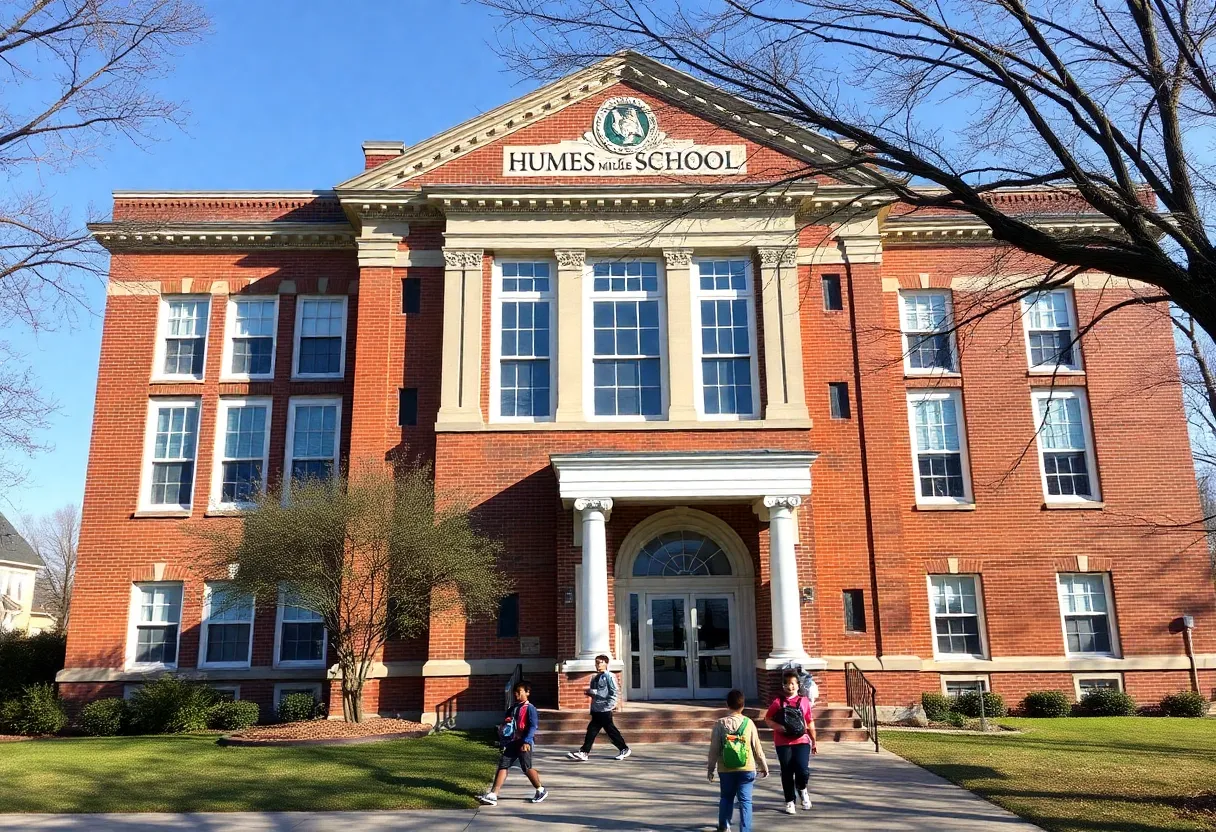 Historic Humes Middle School building in Memphis