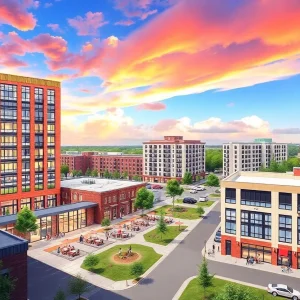 Architectural rendering of the Liberty Park development in Memphis