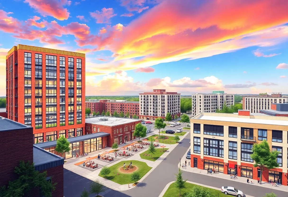 Architectural rendering of the Liberty Park development in Memphis