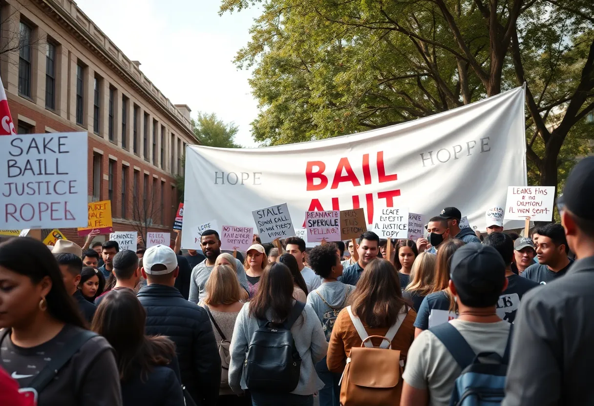 Community gathering supporting bail fund initiative in Memphis