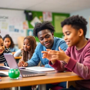 Diverse classroom in Memphis with students engaged in learning