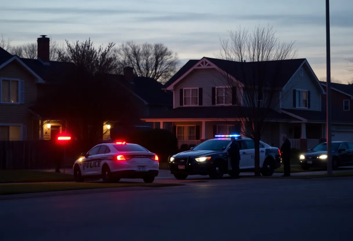 Police presence at a domestic violence incident in Memphis.