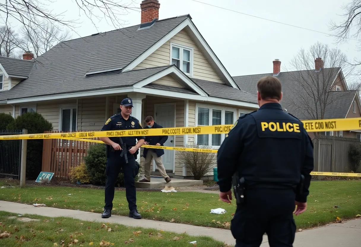 Police officers conducting a drug bust in Memphis neighborhood