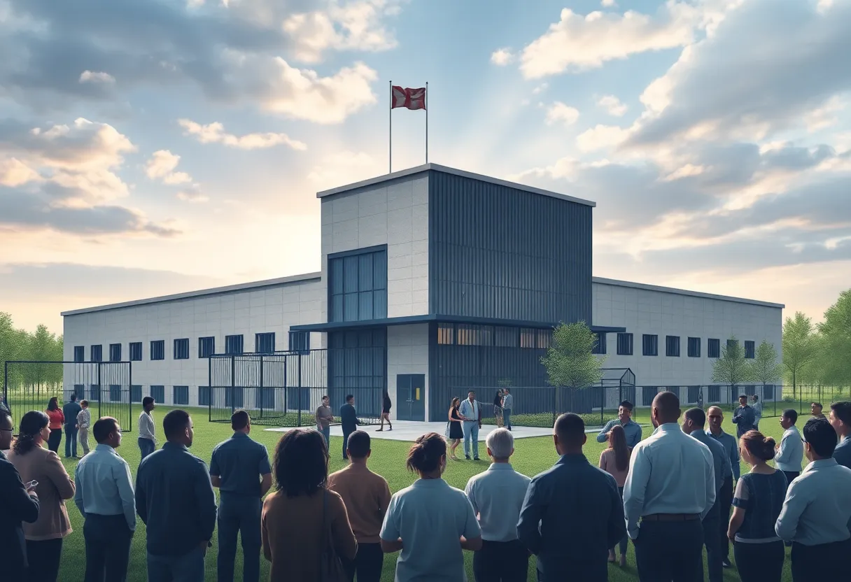 Community members discussing the Memphis jail proposal amidst concerns regarding inmate treatment.