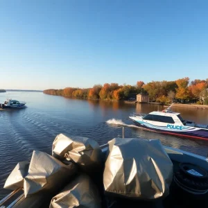 MPD patrol boats on the Mississippi River ensuring public safety