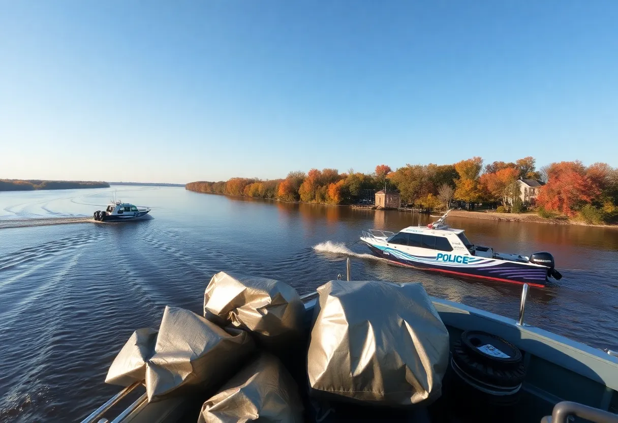 MPD patrol boats on the Mississippi River ensuring public safety