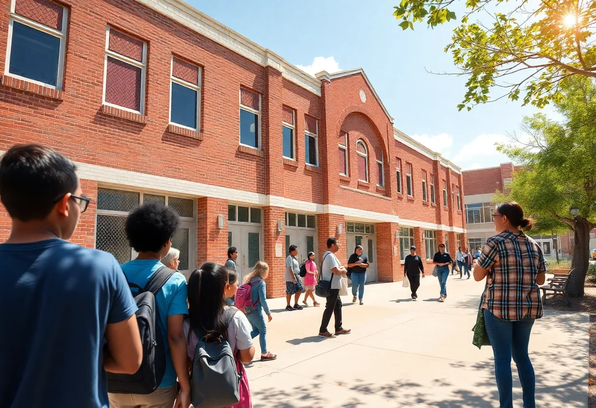 Children and teachers at Memphis public school