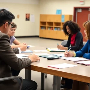 School board members discussing educational policies