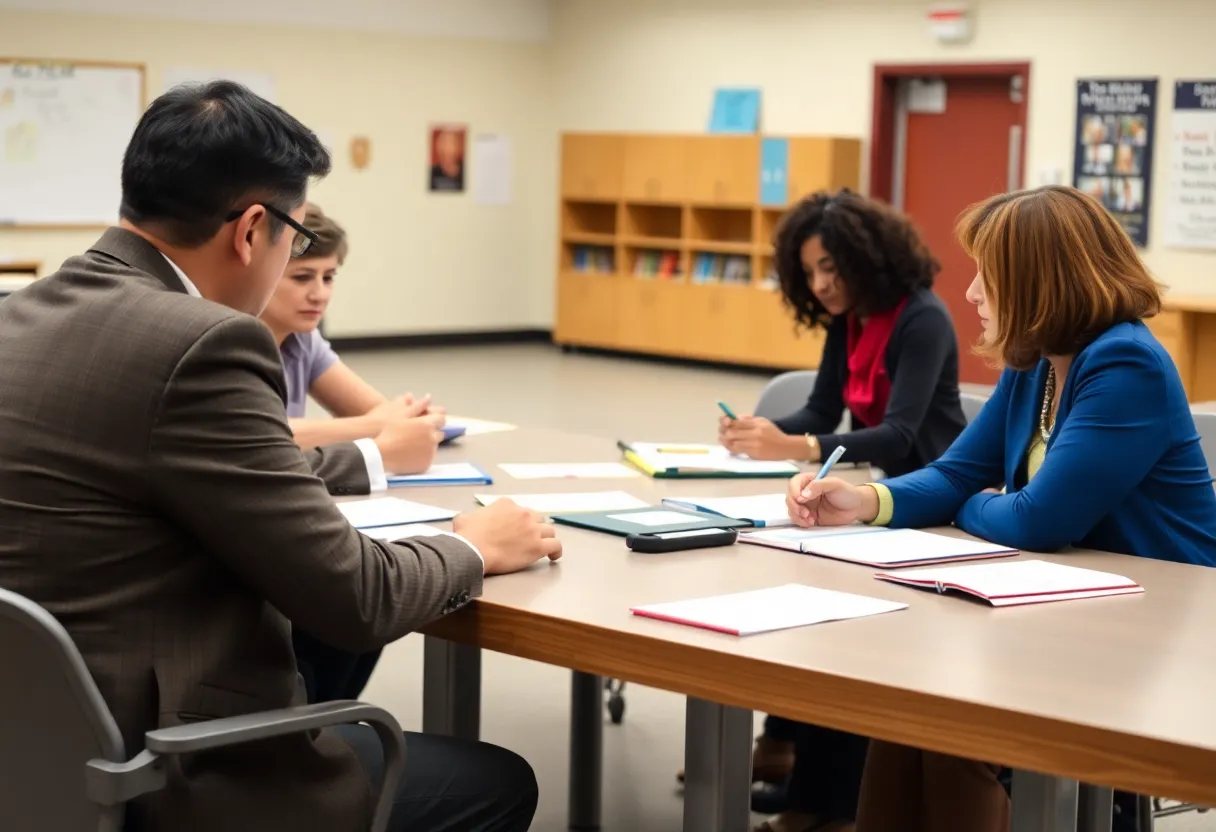 School board members discussing educational policies