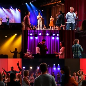 Collage of theatre performances in Memphis