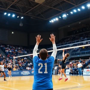 Memphis volleyball match at Elma Roane Fieldhouse