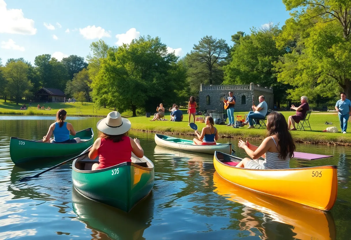 Families participating in outdoor activities in Memphis parks