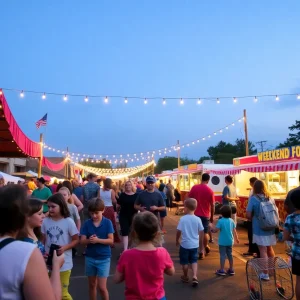 Families and children having fun at a weekend festival in Memphis.