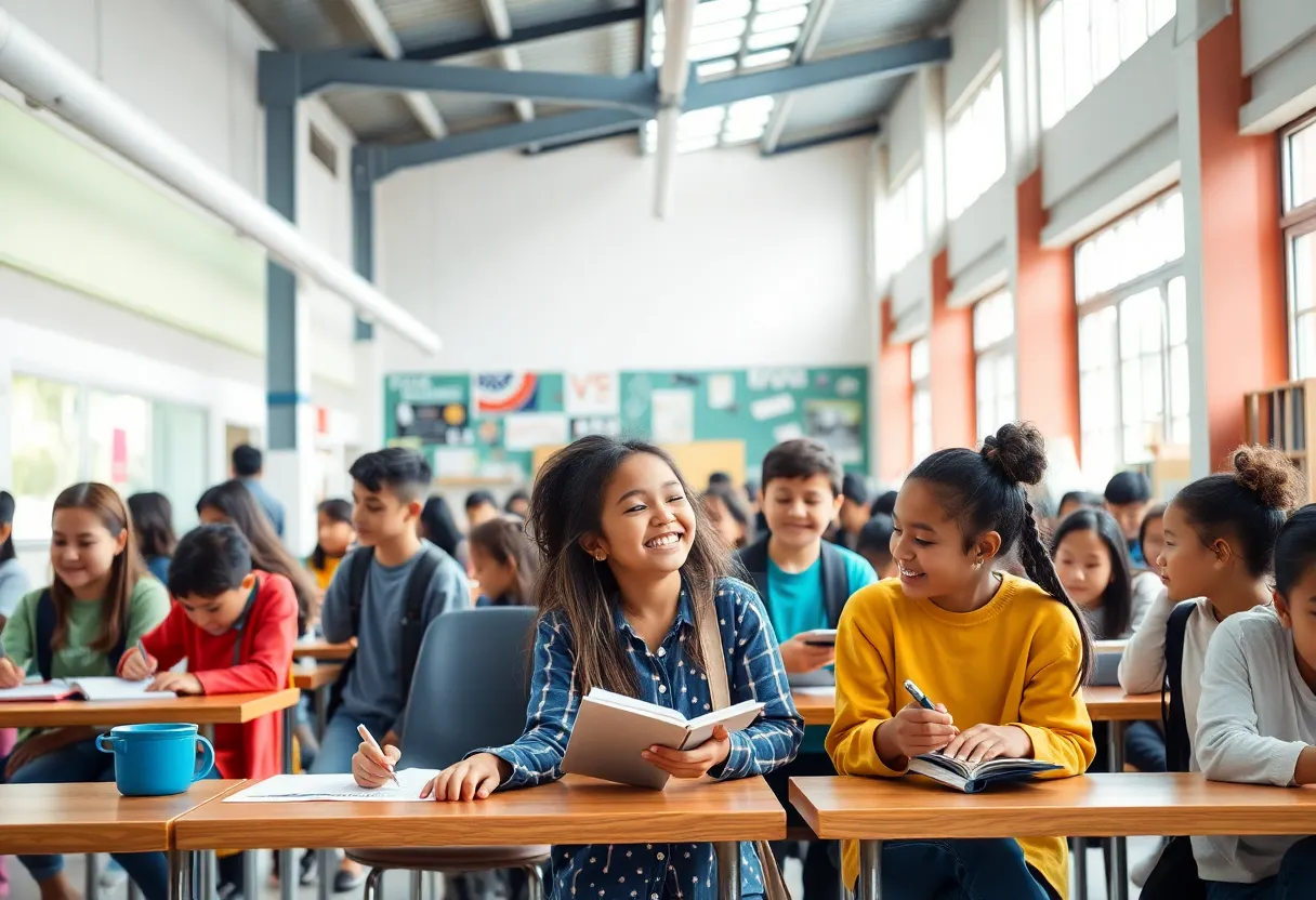 Students in a classroom during the opening day of Memphis-Shelby County Schools