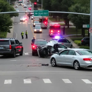 Three vehicles in an accident at Midtown Memphis intersection