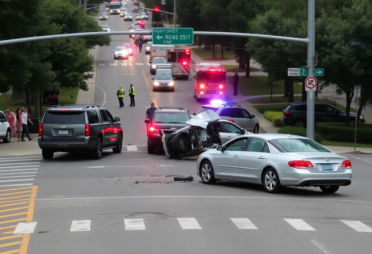 Three vehicles in an accident at Midtown Memphis intersection