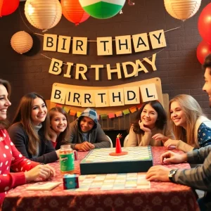 Scrabble-themed birthday party celebrating Minnie Opal Hill's 105th birthday