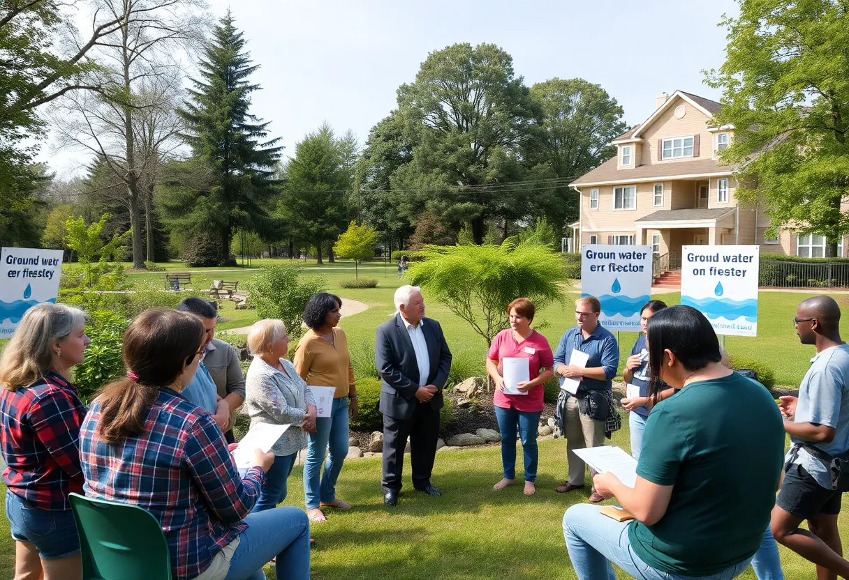 Residents discussing groundwater protection in South Memphis