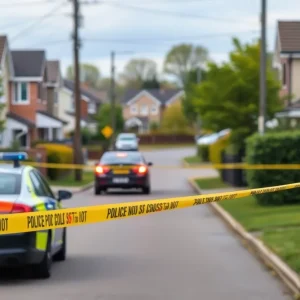 Police presence in a Southaven neighborhood after a shooting incident.