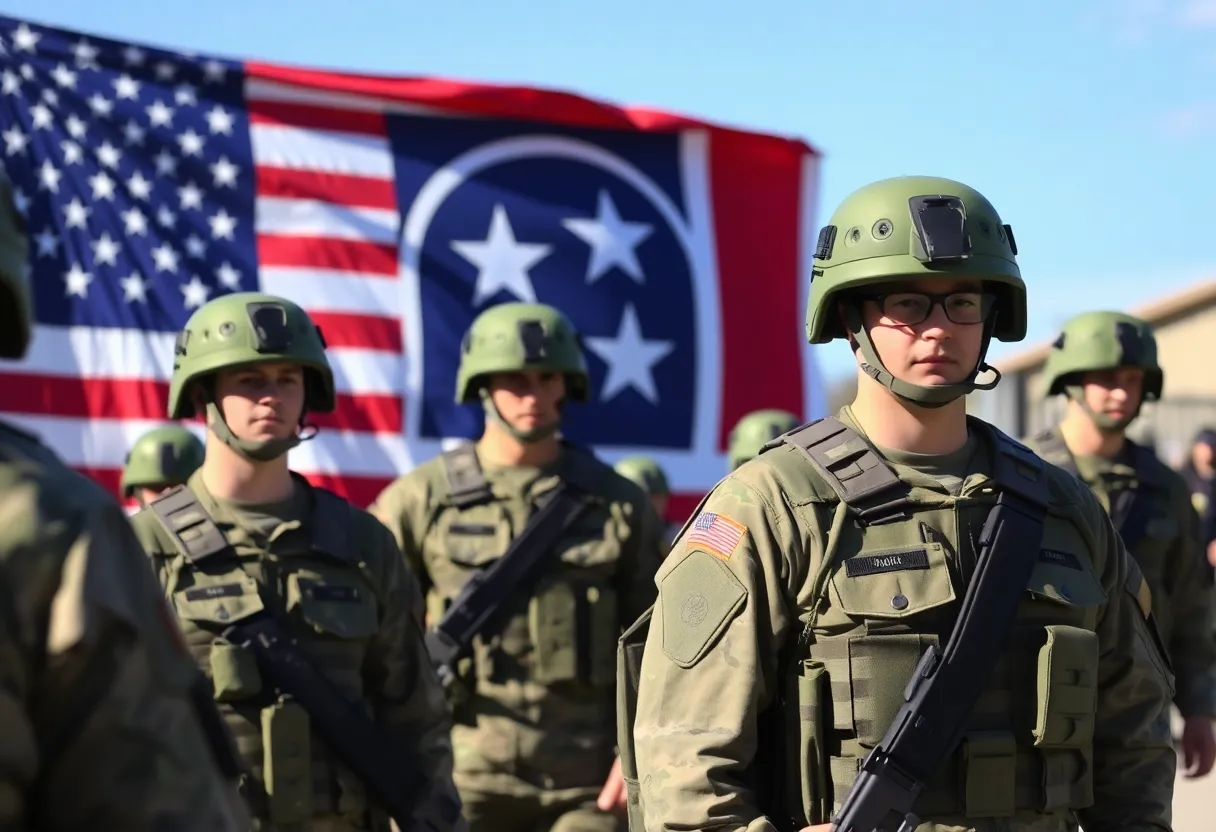 Tennessee National Guard troops preparing for deployment